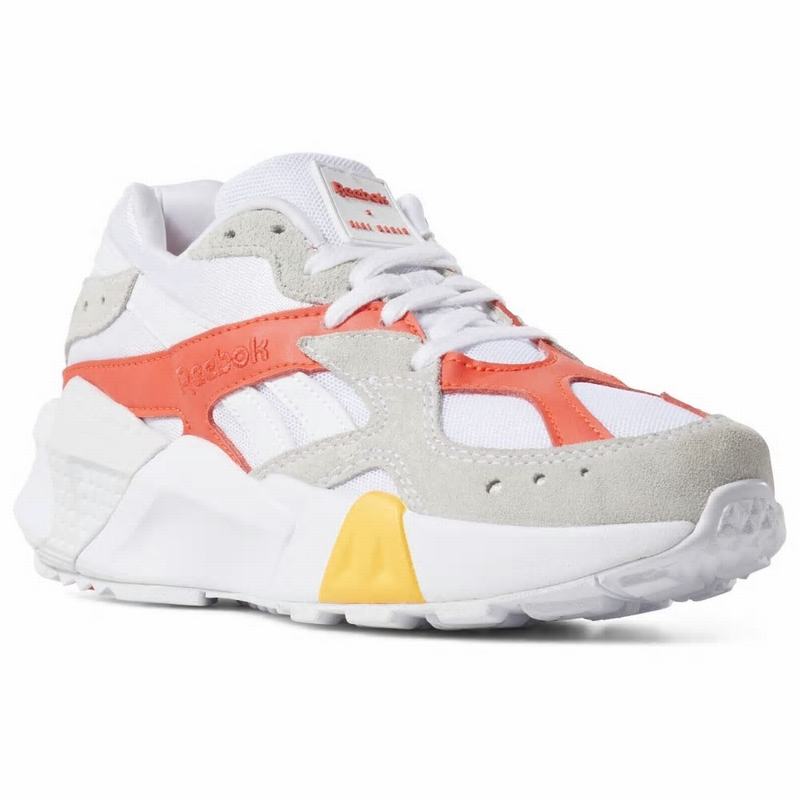 Reebok Aztrek Double X Gigi Hadid Tenisky Panske - Biele/Siva/Červené/Zlate UQ4653MS